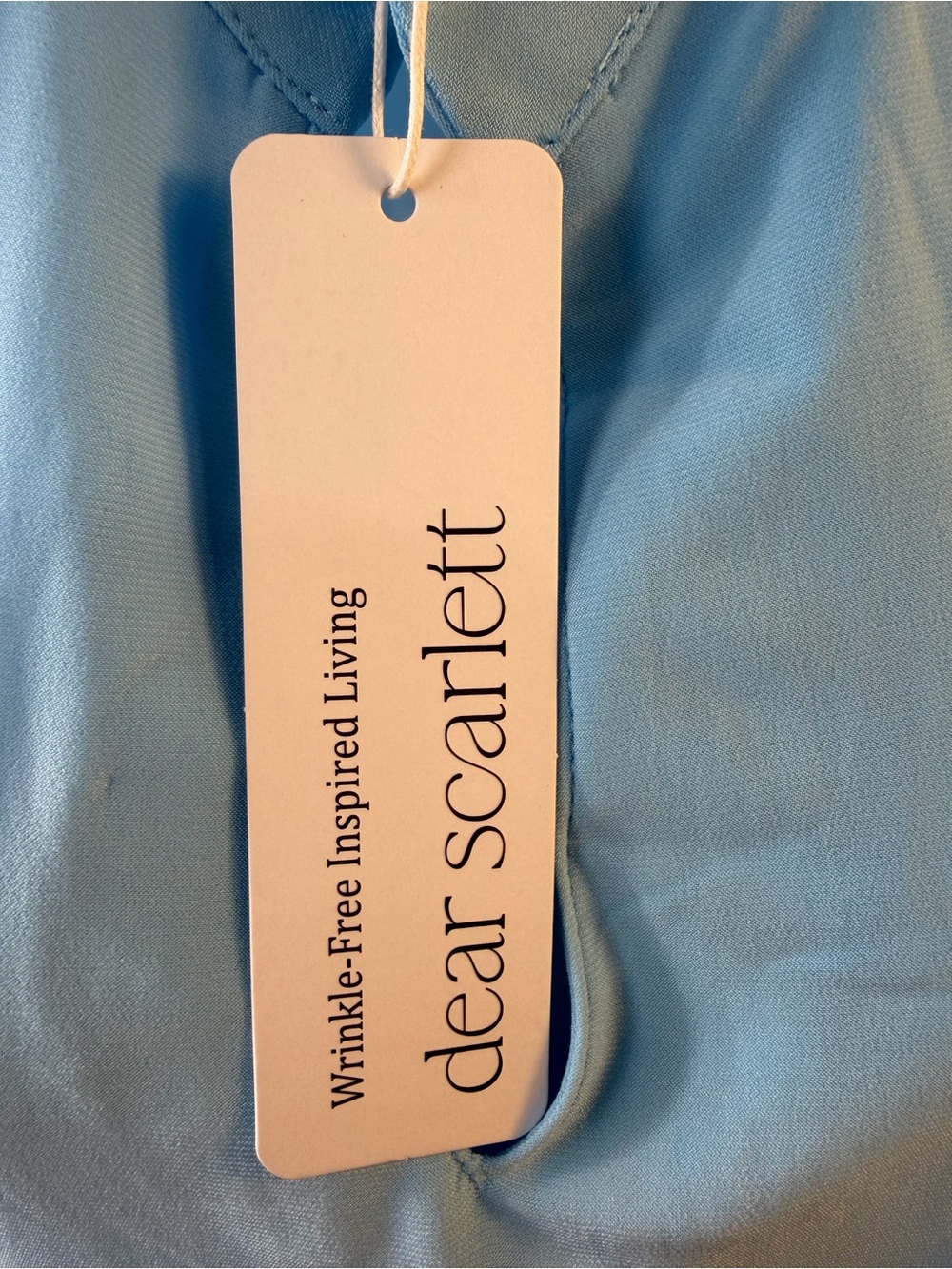 Dear Scarlett Sleeveless Light Blue Tiered V-Neck Dress w/pockets - Picture 12 of 12